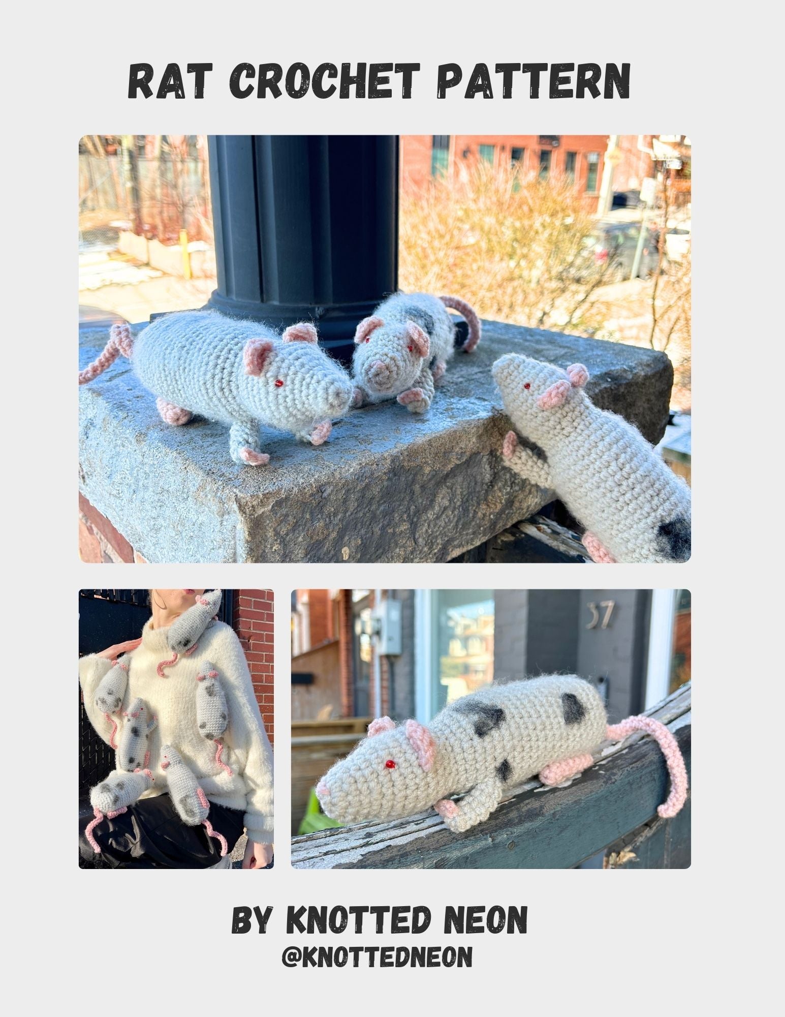 Crochet Rat Pattern – Knotted Neon