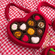 Load image into Gallery viewer, Chocolate Heart Bag Crochet Pattern
