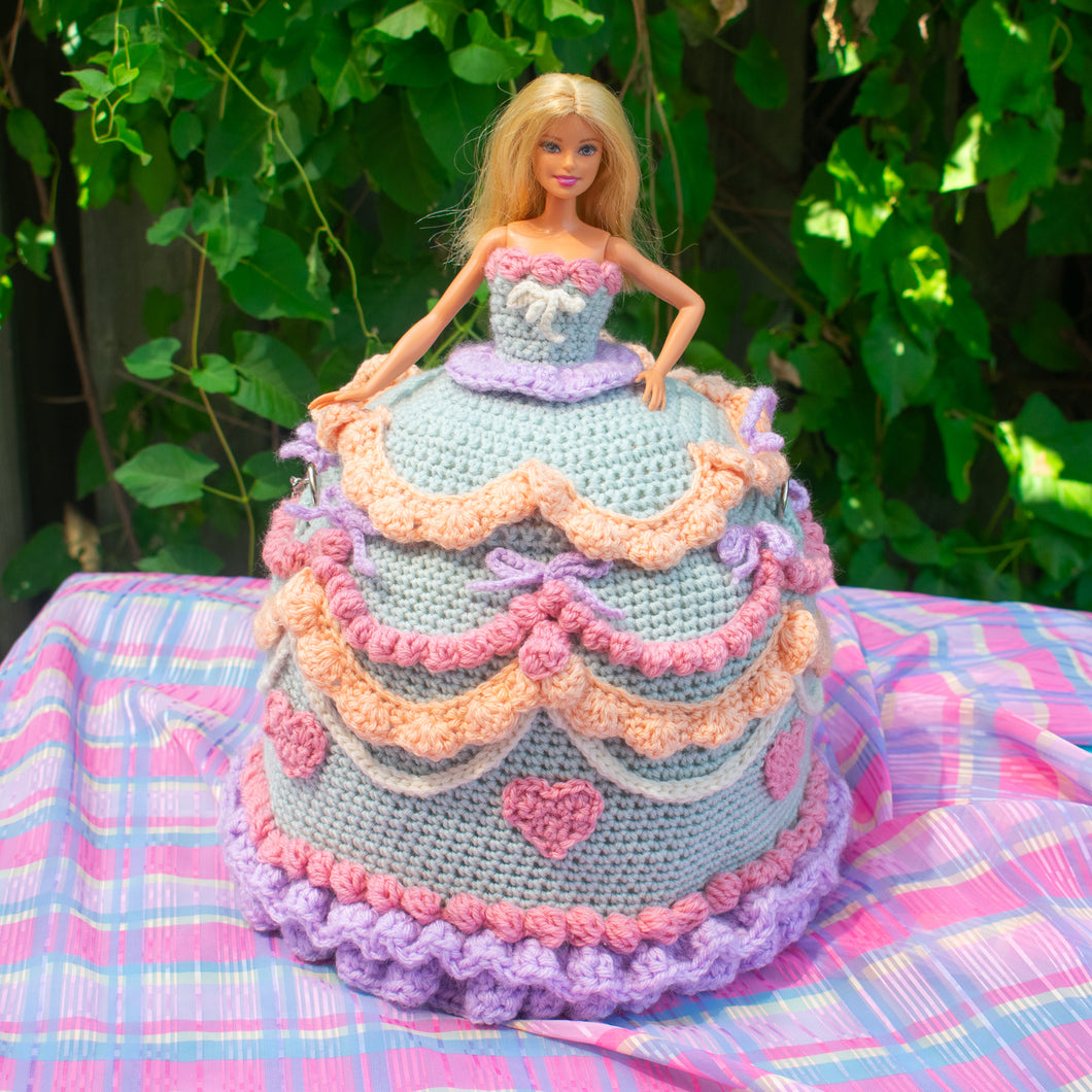 Blue Barbie Cake Bag